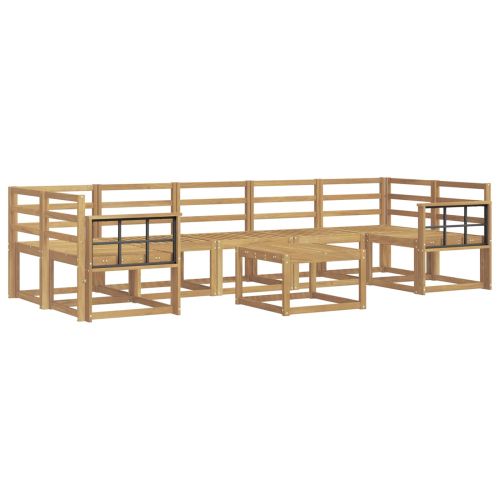 Комплект дивани за открито 8 pcs Бяло 59 x 59 x 37 см