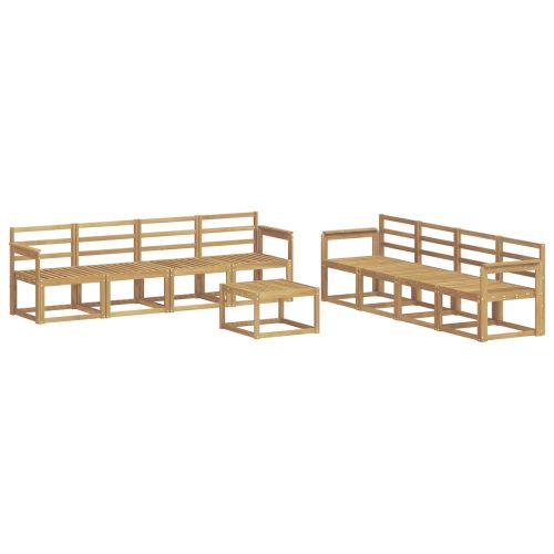 Комплект дивани за открито 9 pcs Бяло 59 x 59 x 37 см