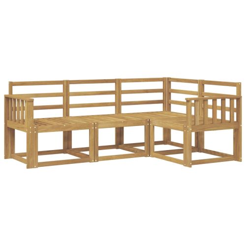 Комплект дивани за открито 4 pcs Бяло 187,5 x 128,5 x 73 см