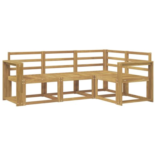 Комплект дивани за открито 4 pcs Бяло 191,5 x 132,5 x 73 см