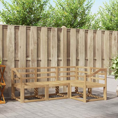 Комплект дивани за открито 4 pcs Бяло 185,5 x 126,5 x 73 см