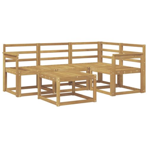 Комплект дивани за открито 5 pcs Бяло 59 x 59 x 37 см