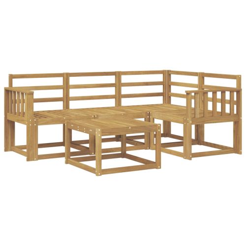Комплект дивани за открито 5 pcs Бяло 59 x 59 x 37 см
