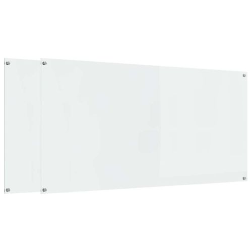 Кухненски гръб 2 pcs Прозрачен 120 x 60 cm закалено стъкло