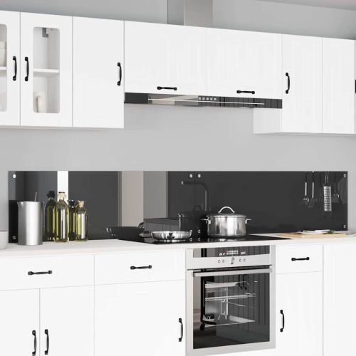 Кухненски гръб 2 pcs Тъмен сив 120 x 40 cm закалено стъкло