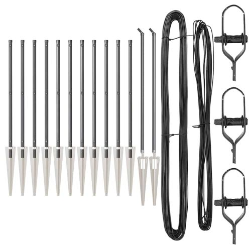 Заземяваща стойка за ограда 13 бр. Сиво