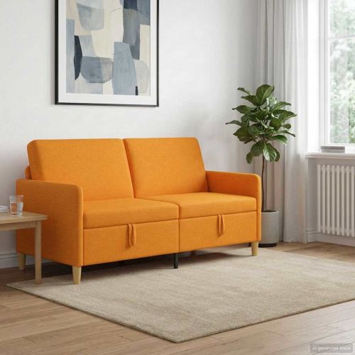 Диван с storage Тъмен жълт 172 x 78 x 87 см Полиестер