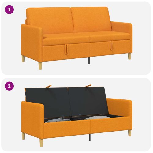 Диван с storage Тъмен жълт 172 x 78 x 87 см Полиестер