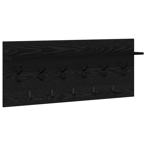 Стенен закачалка за палта с рафт Черния дъб 100 x 40 x 12 см