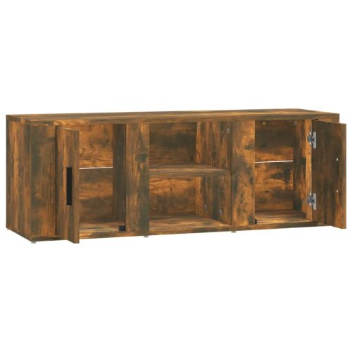 ТВ шкаф, опушен дъб, 100x31,5x35 см, инженерно дърво
