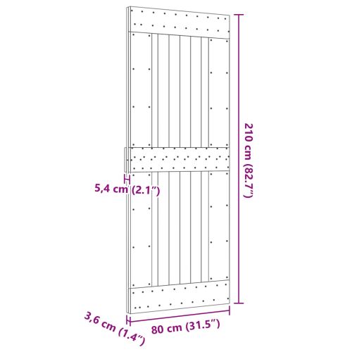 Врата NARVIK 80 x 210 cm Натурално