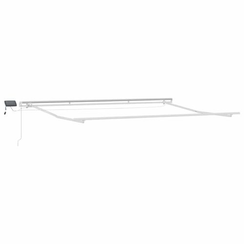 Прибираща се тента Жълт и оранжев 450 × 350 cm Тъкан и алуминий