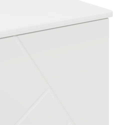 Шкаф за баня Бяло 76,5 x 35 x 64 см Инженерно дърво & Метал