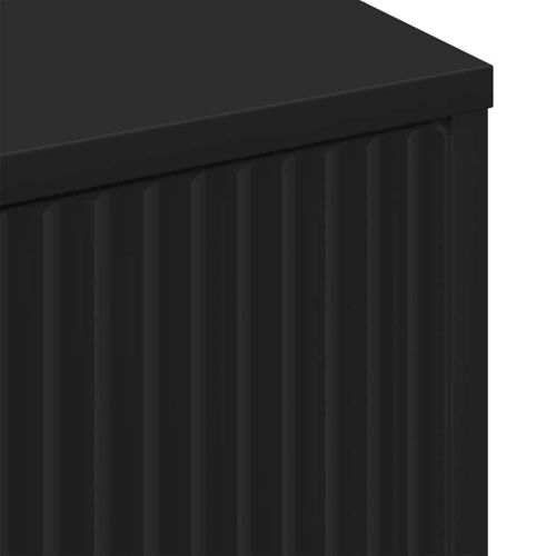 Шкаф за баня Черно 39 x 23,5 x 65 см Инженерно дърво & Метал