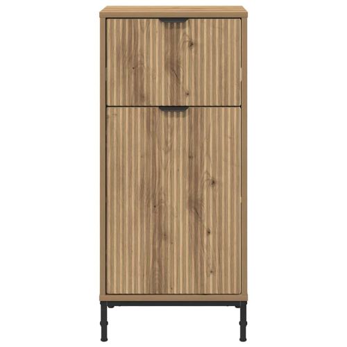 Шкаф за баня Дъб 39,5 x 36 x 88 см Инженерно дърво & Метал