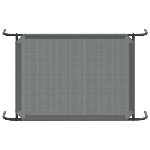 Повдигнато легло за кучета сиво 110x65x20 cm Текстилен стомана