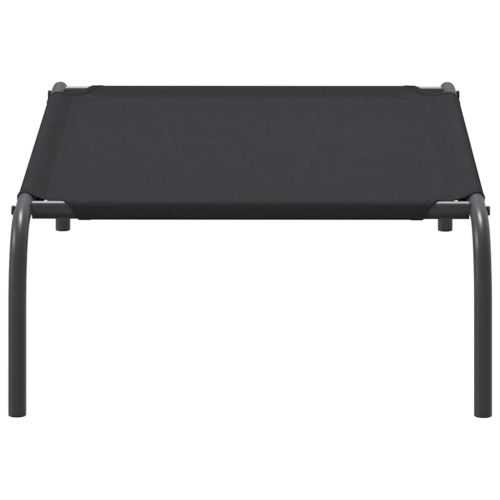 Повдигнато легло за кучета черно 90x50x20 cm Оксфорд плат