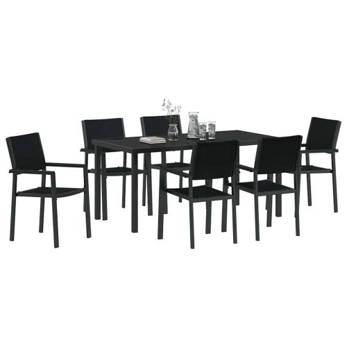 Комплект за хранене в градината 7 pcs Черно