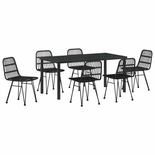 Комплект за хранене в градината 7 pcs Черно