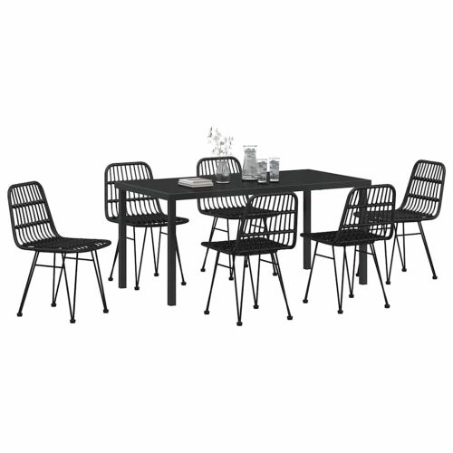 Комплект за хранене в градината 7 pcs Черно