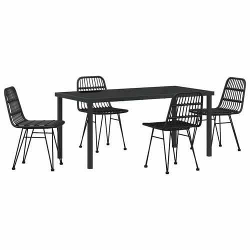 Комплект за хранене в градината 5 pcs Черно