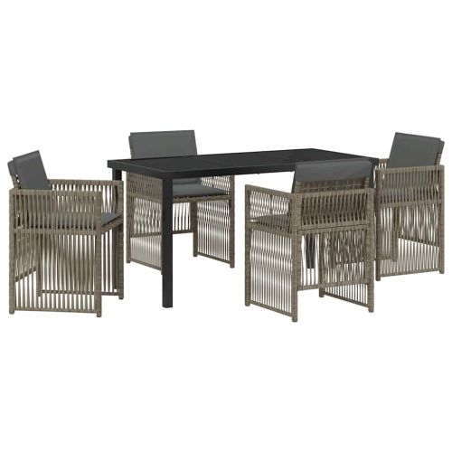 Комплект за хранене в градината 5 pcs Сив