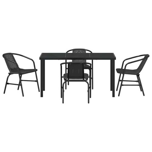 Комплект за хранене в градината 5 pcs Черно