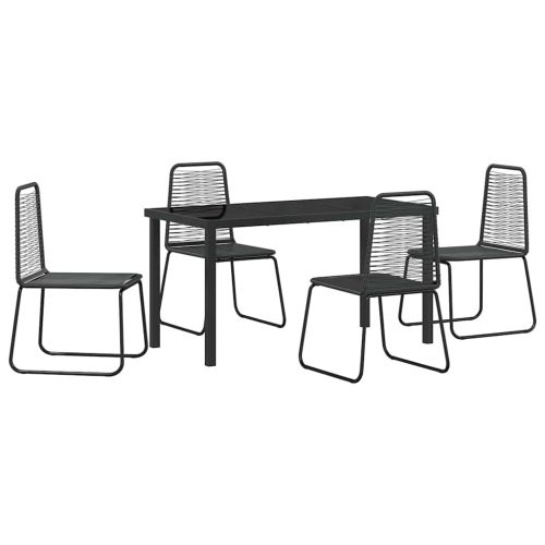 Комплект за хранене в градината 5 pcs Черно