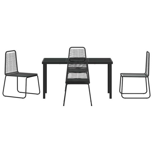 Комплект за хранене в градината 5 pcs Черно