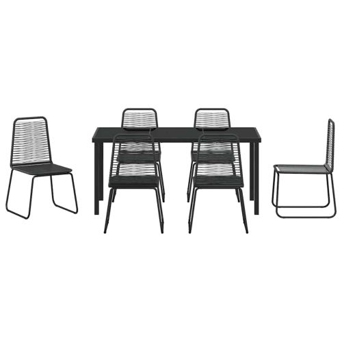 Комплект за хранене в градината 7 pcs Черно