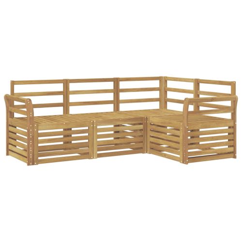 Комплекти дивани 4 pcs Бяло 190 x 130,5 x 73 см