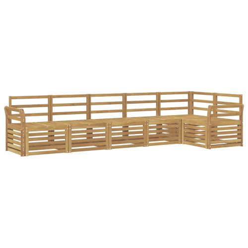 Комплект дивани за открито 6 pcs Бяло 308 x 130,5 x 73 см
