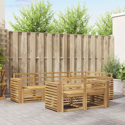 Комплект дивани за открито 7 pcs Бяло 251 x 132,5 x 73 см