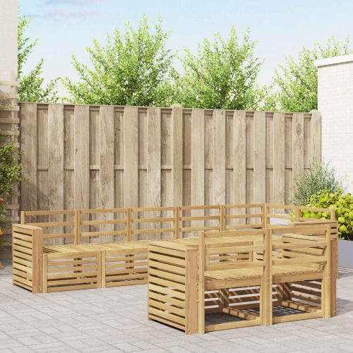 Комплект дивани за открито 8 pcs Бяло 310 x 132,5 x 73 см