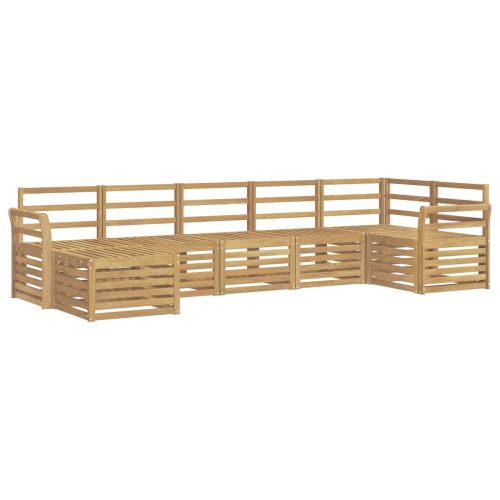 Комплект дивани за открито 7 pcs Бяло