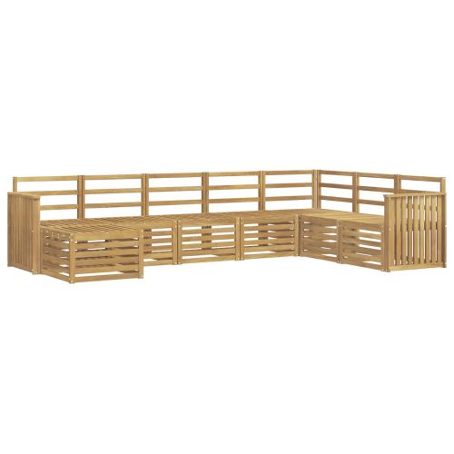 Комплект дивани за открито 8 pcs Бяло 306 x 187,5 x 73 см