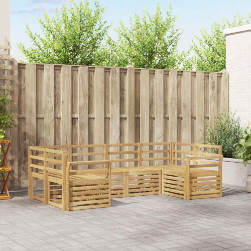 Комплект дивани за открито 6 pcs Бяло 245 x 130,5 x 73 см