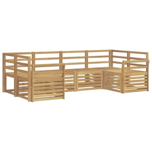 Комплект дивани за открито 6 pcs Бяло 245 x 130,5 x 73 см