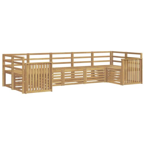 Комплект дивани за открито 7 pcs Бяло 304 x 128,5 x 73 см