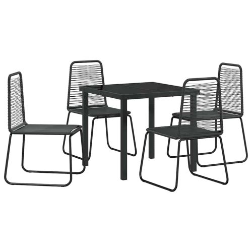 Комплект за хранене в градината 5 pcs Черно