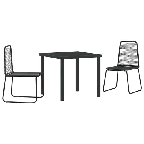 Комплект за хранене в градината 3 pcs Черно