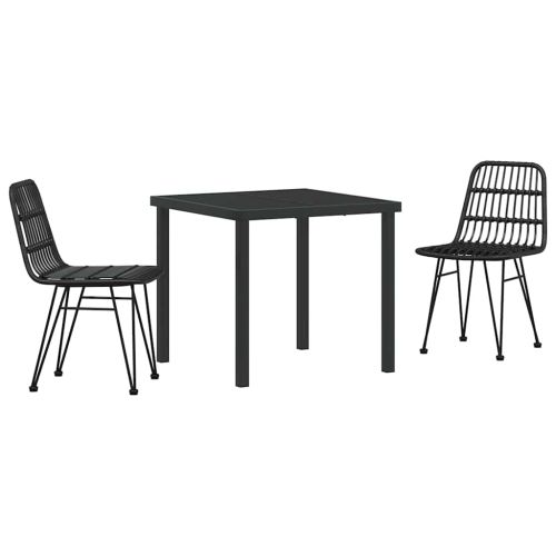 Комплект за хранене в градината 3 pcs Черно