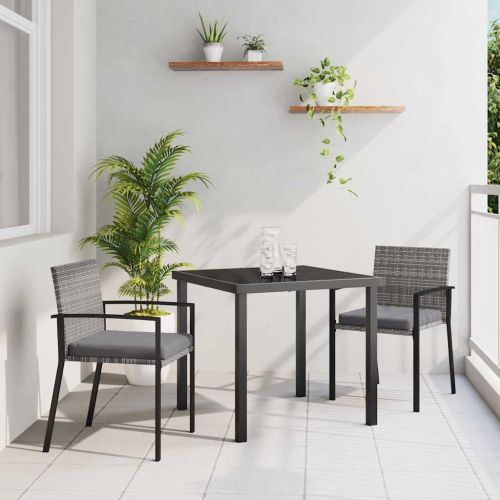 Комплект за хранене в градината 3 pcs Сив
