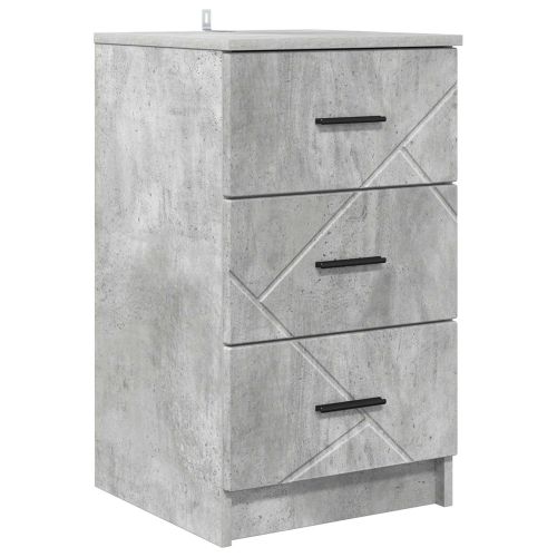 Нощен шкаф Бетонно сиво 38 x 38 x 66 см Инженерна дървесина
