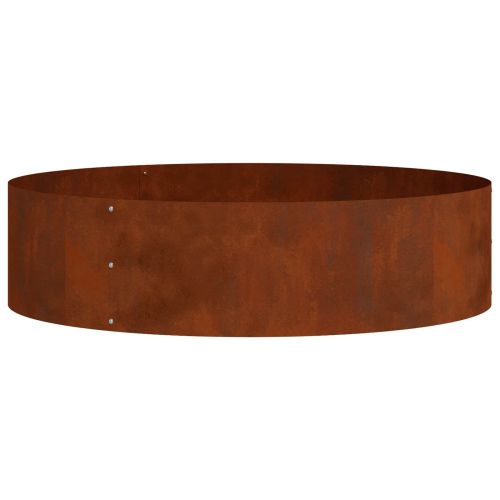 Пръстен за саксия Кафяво 80 x 80 x 20 cm Патинираща стомана