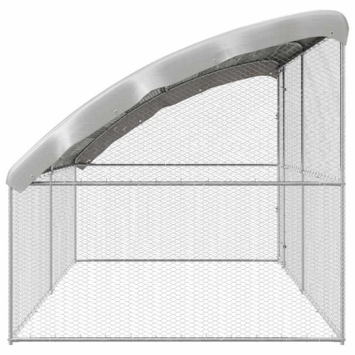 Клетка за пилета 2 бр. Сребристо 400 x 200 x 200 см