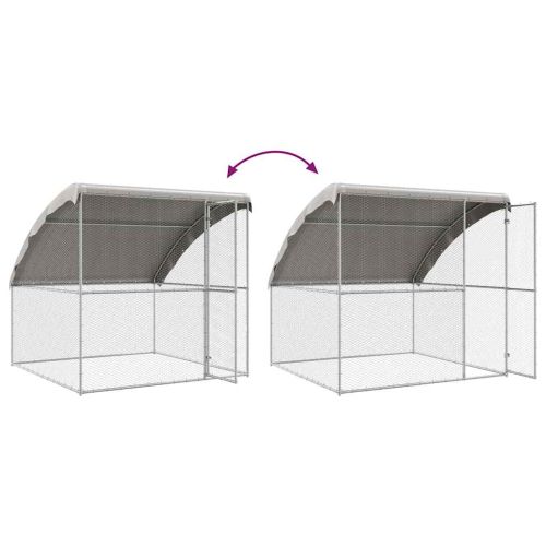 Клетка за пилета 2 бр. Сребристо 400 x 200 x 200 см