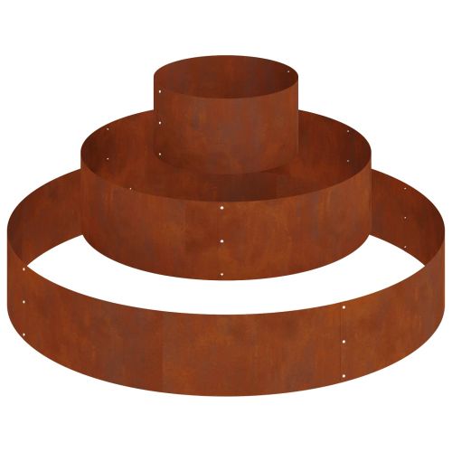 Градинска саксия Кафяво 120 x 120 x 20 см Патинираща стомана