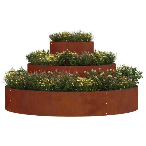 Градинска саксия Ръждясало 120 x 120 x 20 см Патинираща стомана