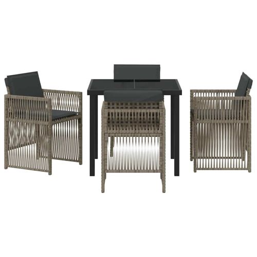 Комплект за хранене в градината 5 pcs Сив